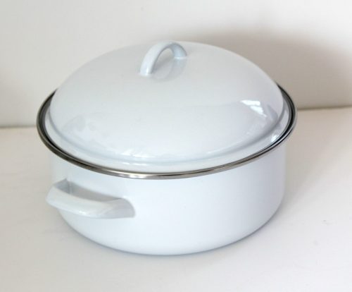 Emaille Topf 24 cm  3,75 L weiss