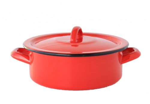 Emaille Topf  18 cm 1,5 L Rot