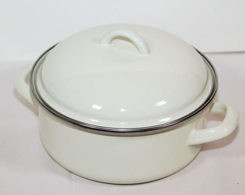 Emaille Topf Weiss 20 cm 2,5 L