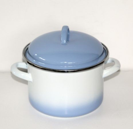 Emaille Topf Blau-Weiss, 16 cm - 2 L